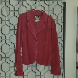 Live a Little Girls Large Pink suede jacket